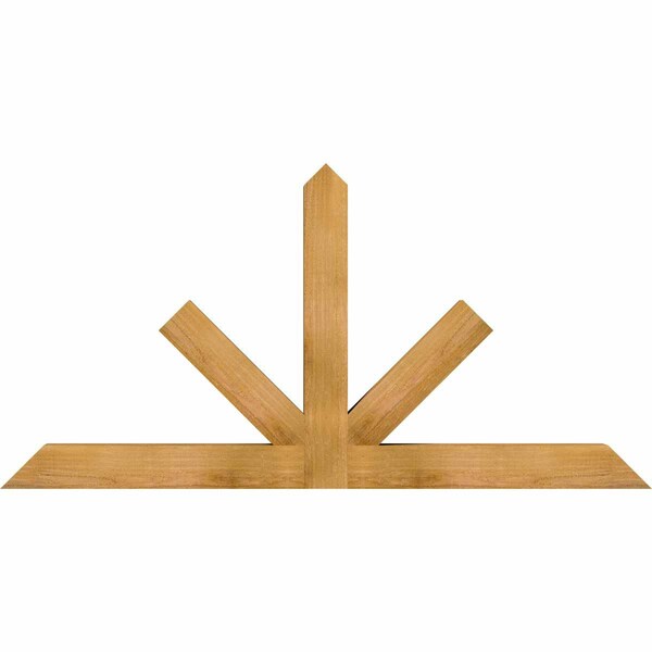 Ekena Millwork Saratoga Rough Sawn Timber Gable Bracket, Western Red Cedar, 60"W x 30"H x 4"D x 4"F, 12/12 Pitch GBW060X30X0404SAR00RWR - main